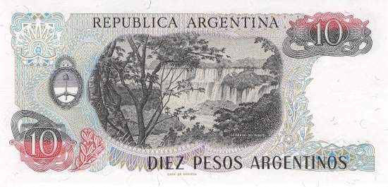 Argentinien p313a-1A 10 Pesos 1983